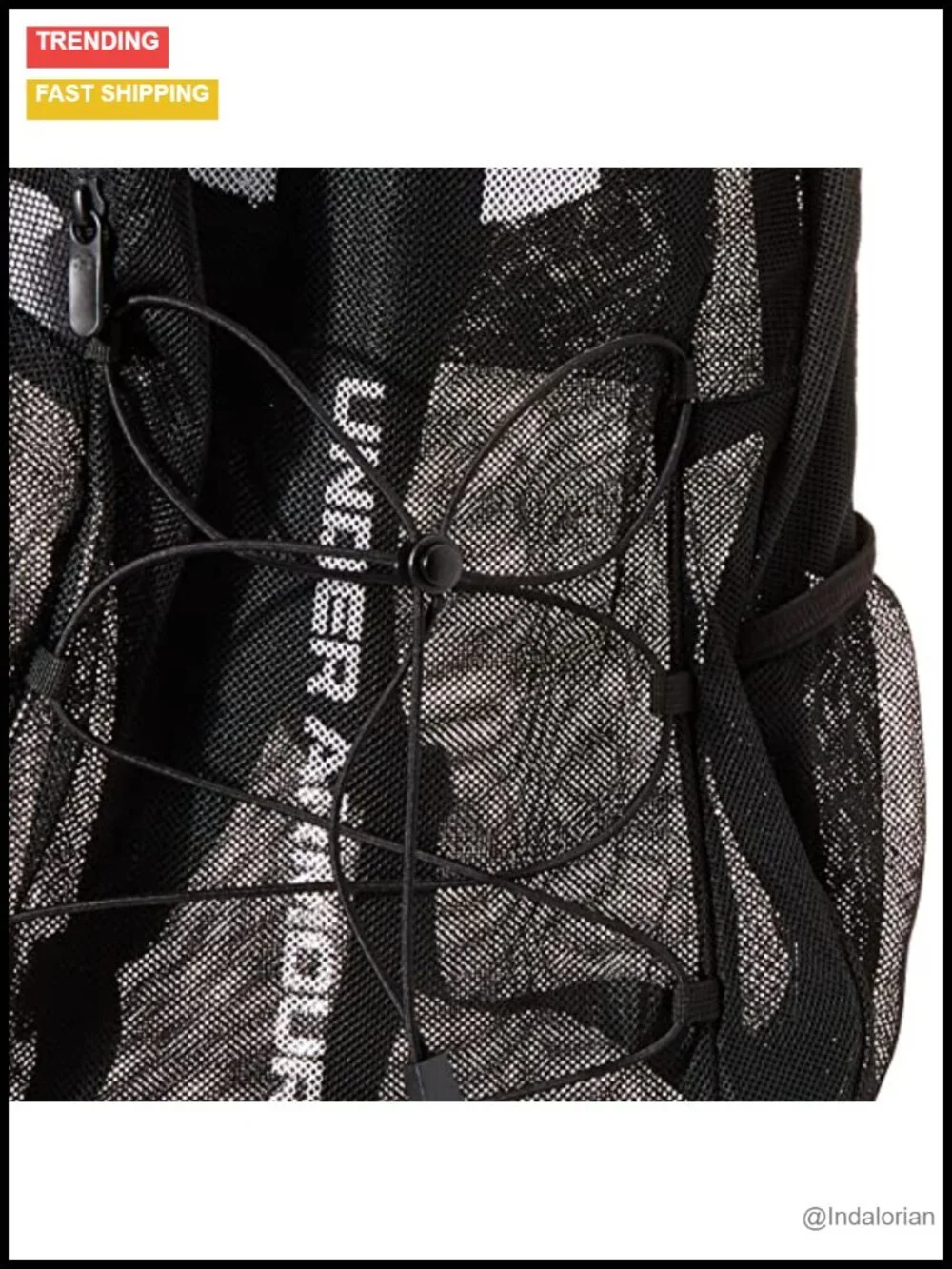 Durable Mesh Backpack with Laptop Sleeve, Padded Straps, Water Bottle Pockets